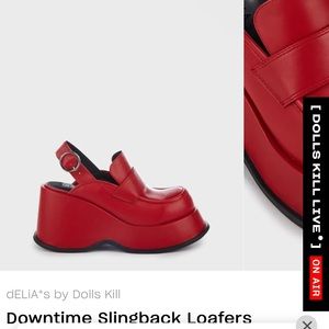 DollsKill Red Loafers